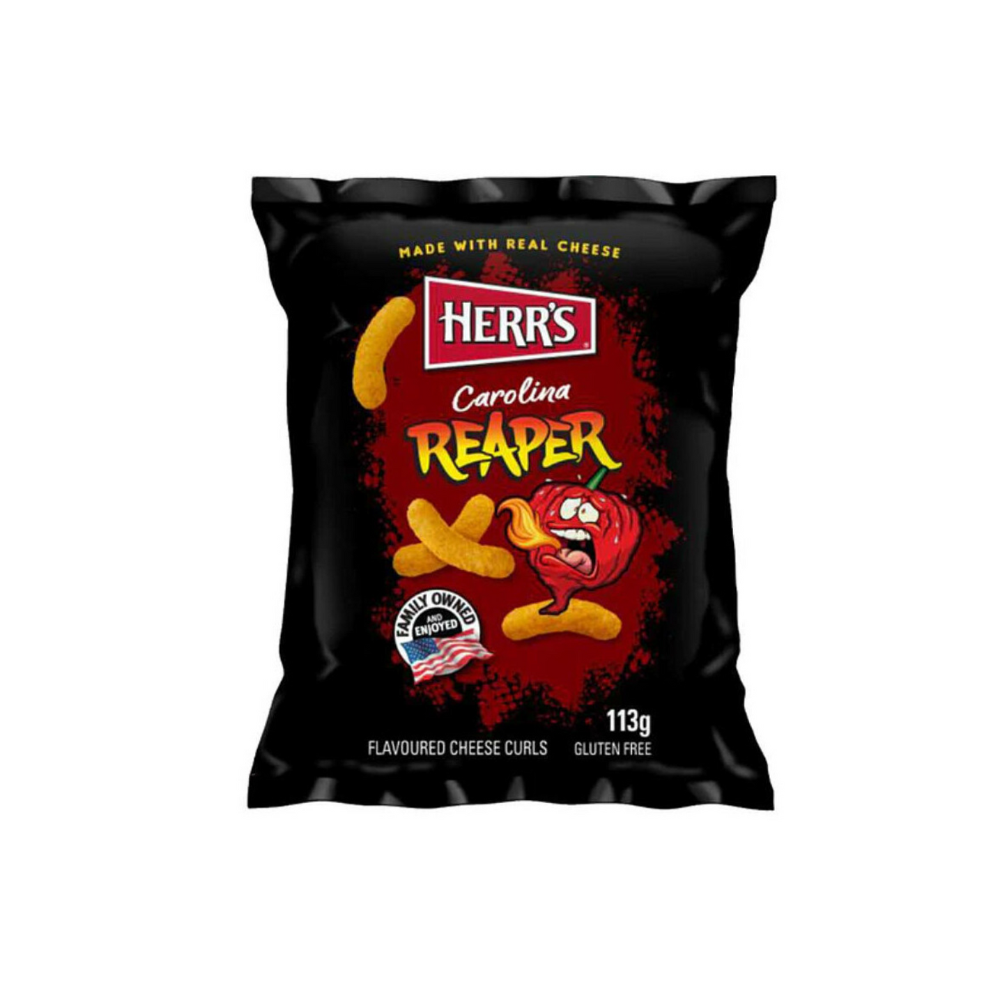 HERR'S CAROLINA REAPER CHEESE CURLS 70GR