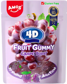 AMOS 4D FRUIT GUMMY GRAPE 65G