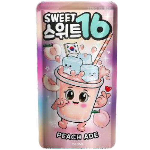 SWEET 16 POUCH PEACH ADE 200ML