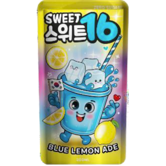 SWEET 16 POUCH BLUE LEMON ADE 200ML