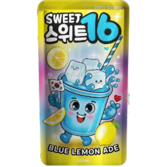 SWEET 16 POUCH BLUE LEMON ADE 200ML