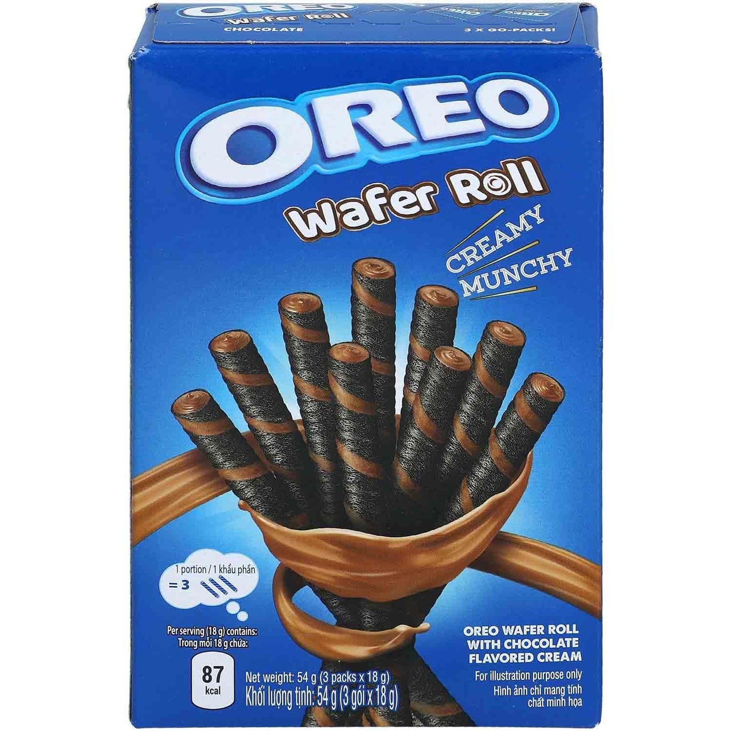 OREO WAFER ROLL CHOCOLAT 54G